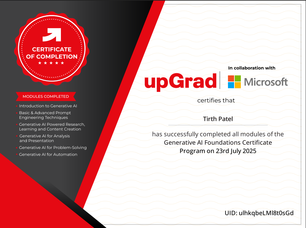 Generative AI – upGrad