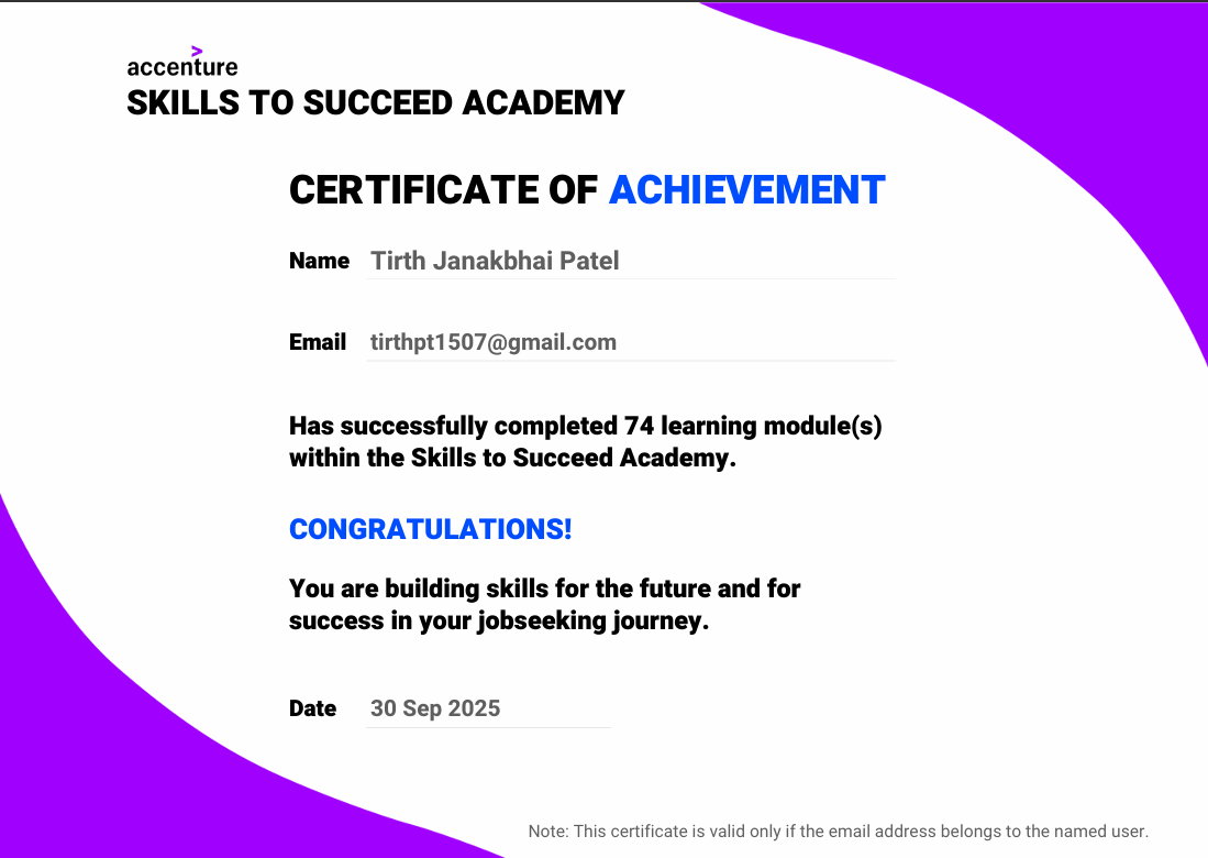 Skill to Succeed – Accenture